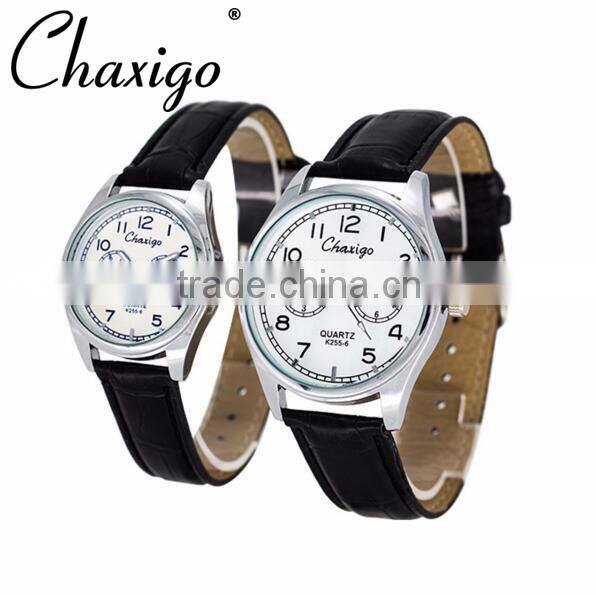 Chaxigo factory cheap fashion leather watch,couple watch,wholesale watches