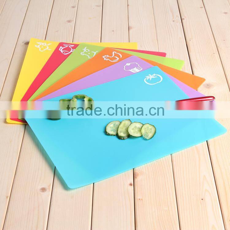 Colorful vegetable choping board plastic cutting mats
