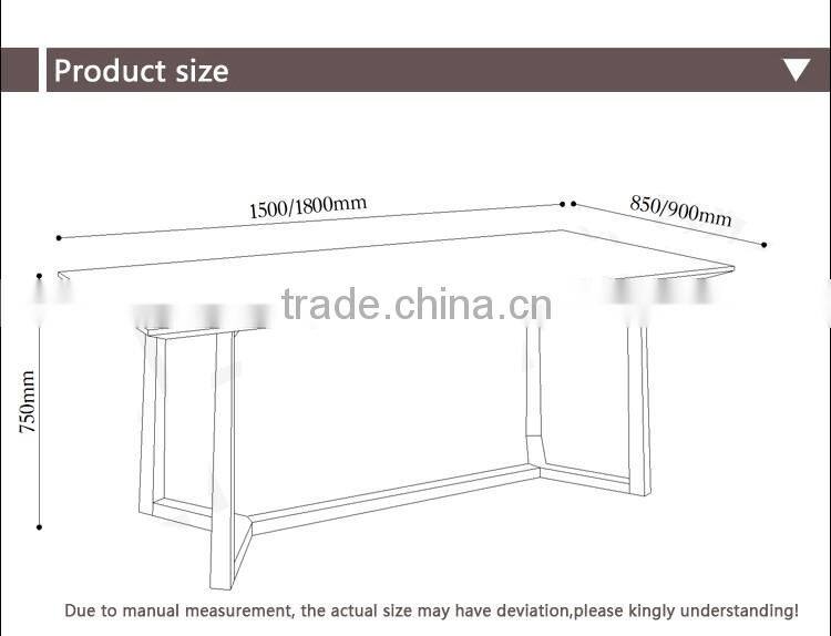 high quality modern elegant rectangle dinning table wood MDF dinning table