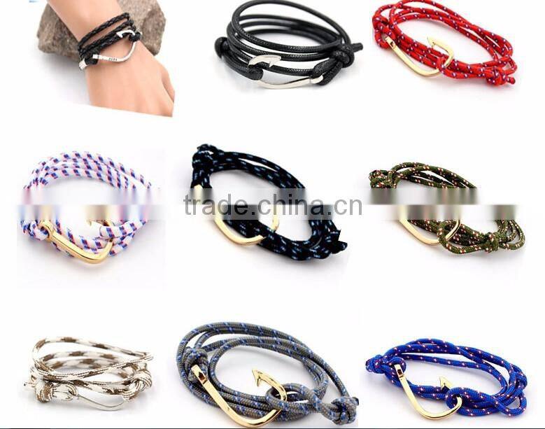 2016 Navy Fashion Fish Hook Charm Bracelet Wholesale
