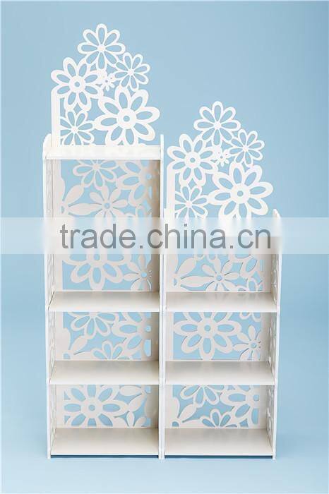Combination style clearly flower patten bookcase furniture bedroom sets with prices