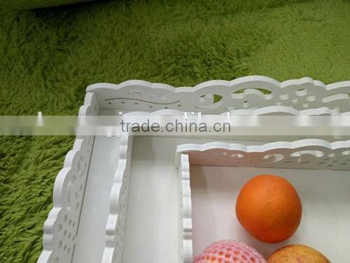 High quality elegant indian wedding decoration serving tray wooden dry fruit tray