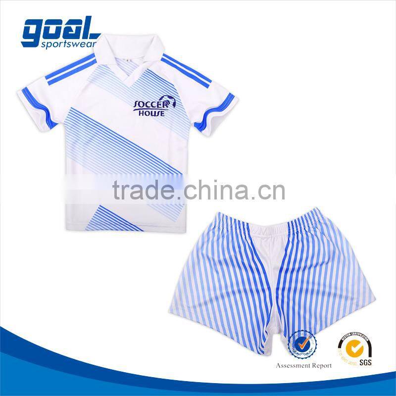 New 2016 Cheap cusotmized breathable youth team sets soccer uniform