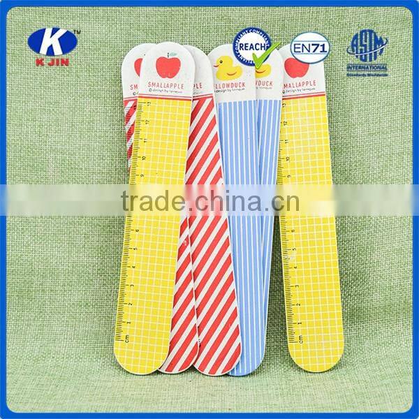 2016 New arrival custom 13cm wooden rulers for children with printing