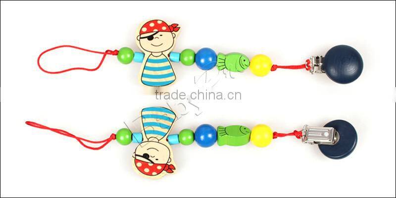 2015 New DIY Wholesale Novelty Baby Products High Quality Cute Wooden Baby Pacifier Holder