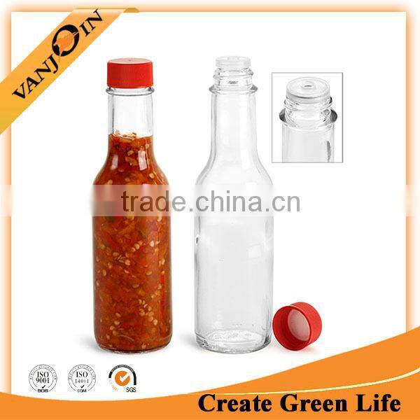 Flint Glass 5oz Shrink Band Bottle