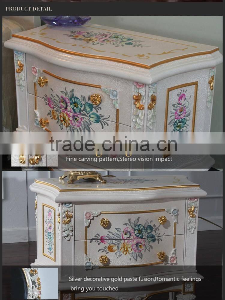 Rococo 2 Drawers Bedside Cabinet - Antique spanish furniture