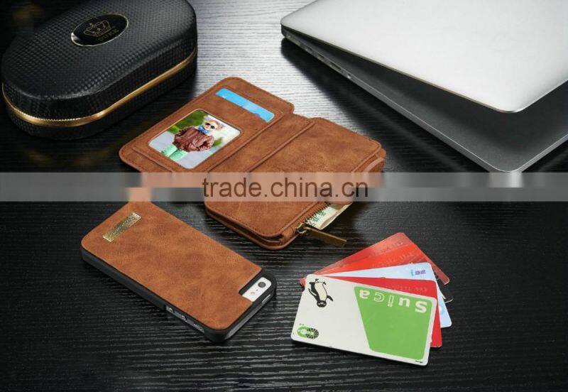New Arrival Factory Price 2 in 1 Wallet Phone Case For Iphone 5/5s