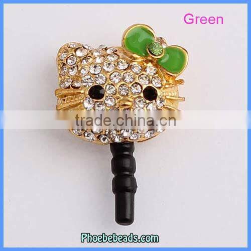 Wholesale 3.5mm Earphone Jack Dust Plug Cell Phone Headphone Dustproof Ear Cap Hello Kitty For Iphone Ipad MDP-M06D