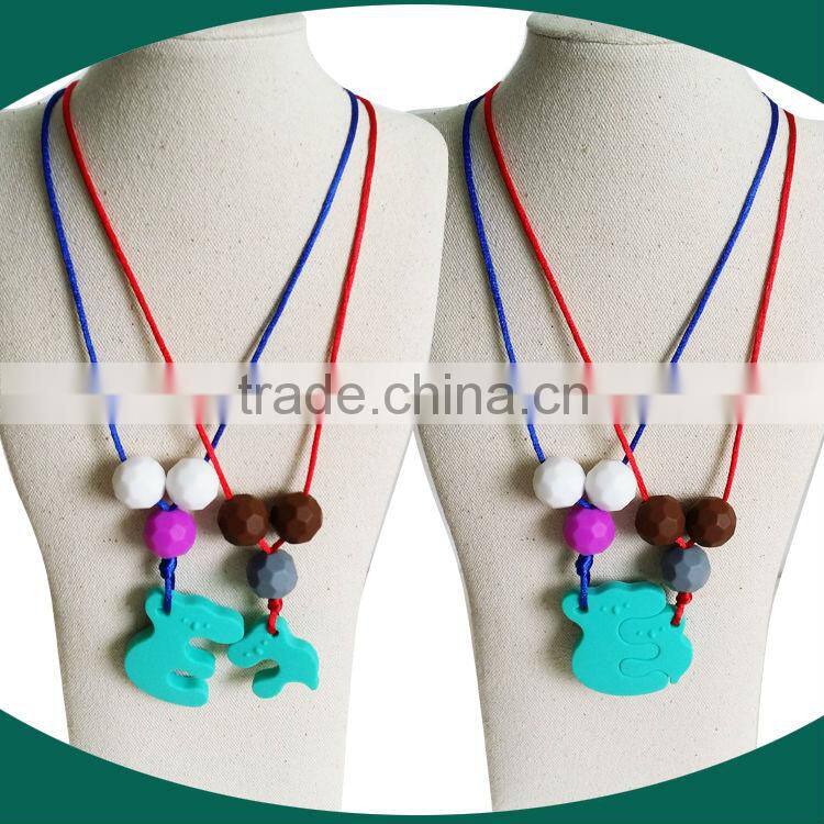 Soft food grade silicone beads bracelets for baby teether