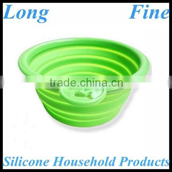 Durable Colorful Fancy Silicone Collapsible Bowl