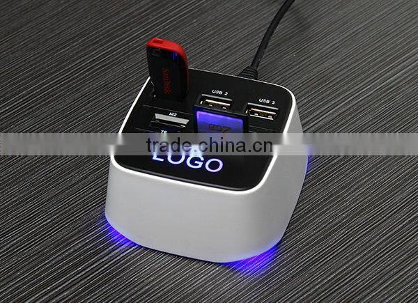 Card Reader And ABS Plastic Mini USB 2.0 Hub Cube