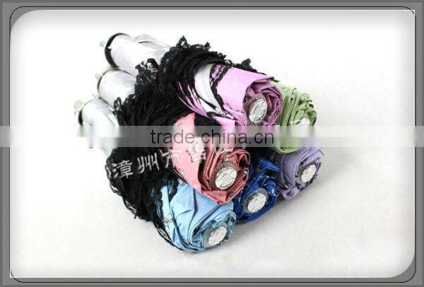 LB315 eye-catching color promotional gift pink lace umbrella