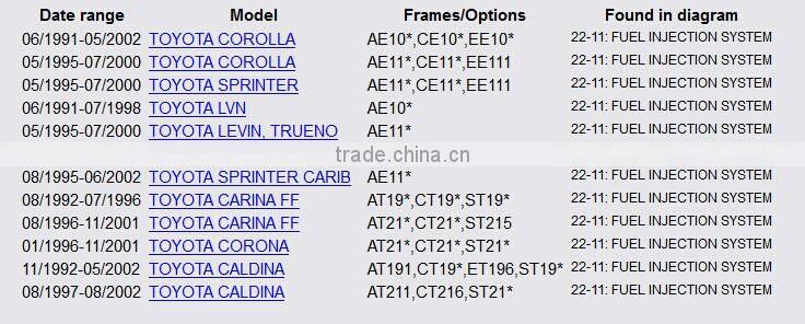 Idle Air Control Valve for Toyota Corolla OEM# 22270-16060/2227016060