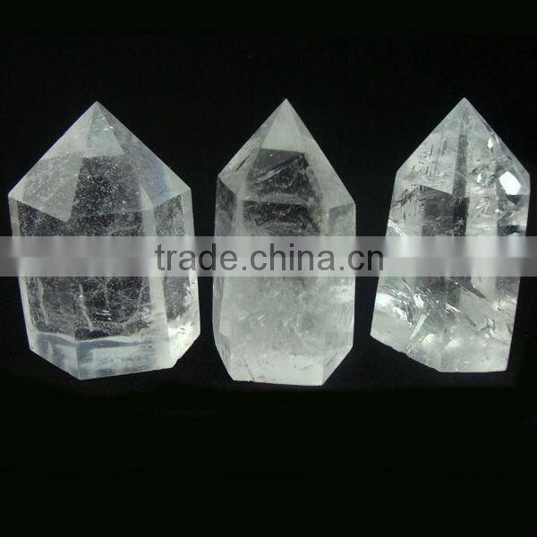 Natural Stone Clear Quartz Crystal Column