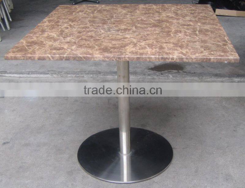 restaurant furniture simple square dining coffee table aluminum leg table YT45