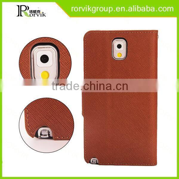 crazy horse pattern leather double phone case card holder for Samsung Galaxy NOTE 3