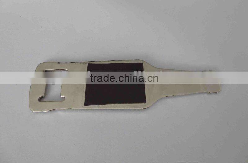 Stainless still and drop palstic opener with magnet