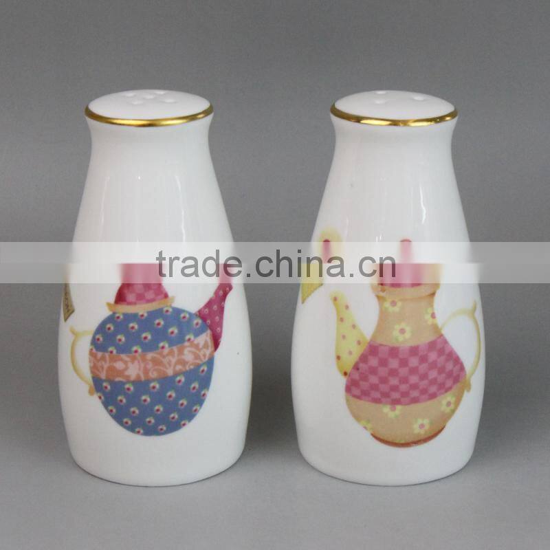 salt pepper shaker, ceramic salt and pepper shaker, salt cellar