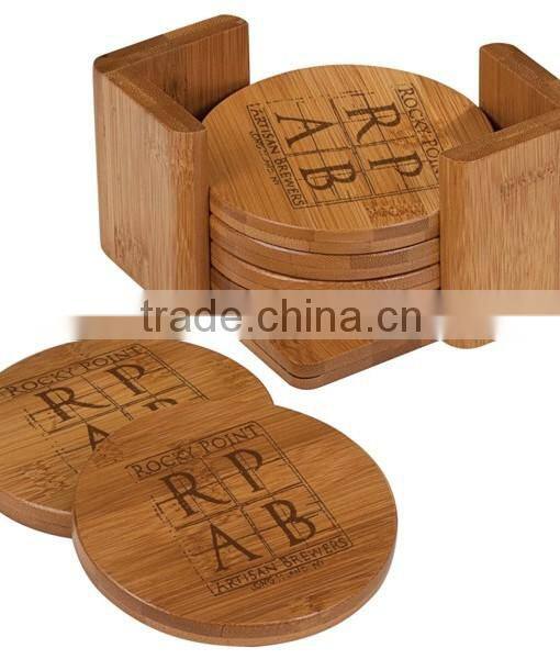 China manufacturer wooden engraved coaster