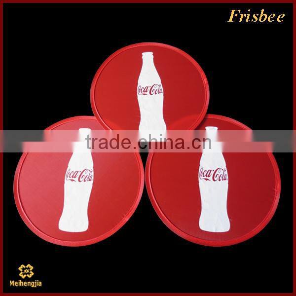 Promotional foldable pocket frisbee fan