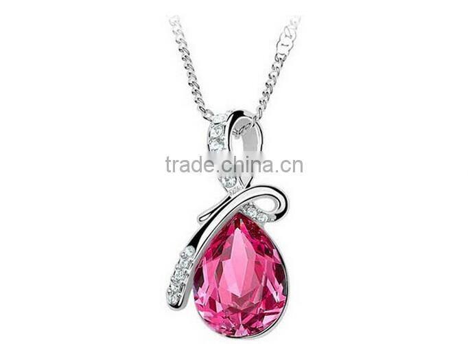 Women Jewelry Necklace Fashion Crystal pendant alloy ailver bracelet chain