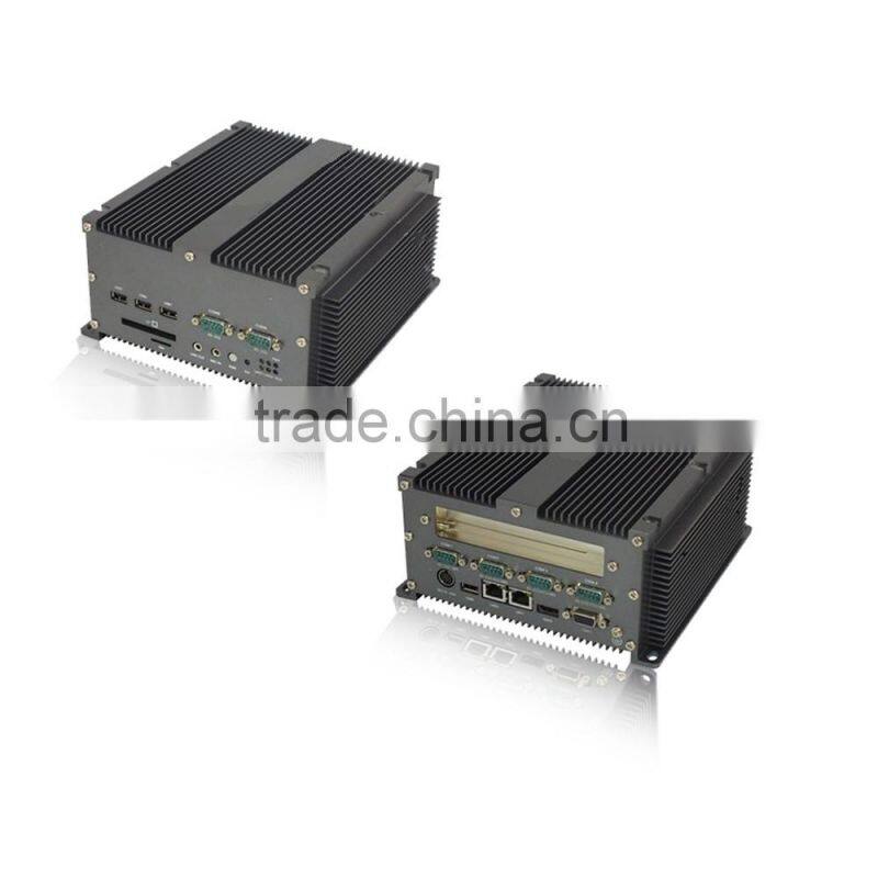 Intel D525 CPU Atom dual-core 1.8G 2G DDR3 1*VGA 2LAN 4*USB 6*COM 1*PCI(PCI-E) embedded industrial fanless pc computer