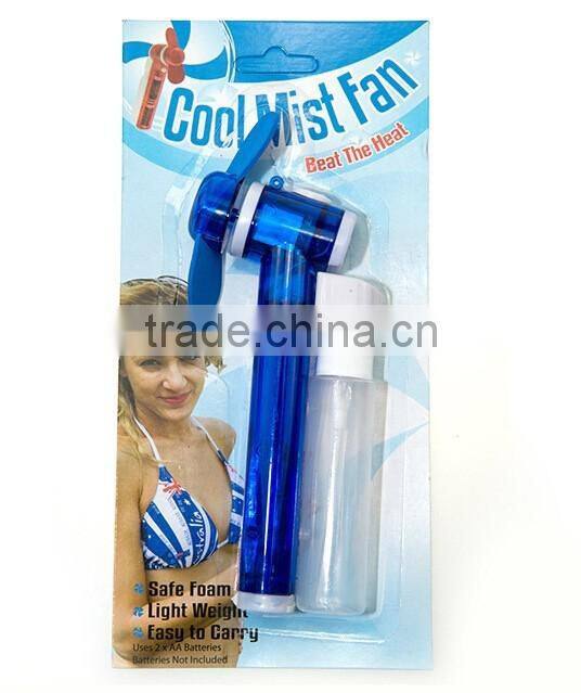 Best quality Mini usb mini desk fan with water mist Plastic Material water mist spray bottle fan