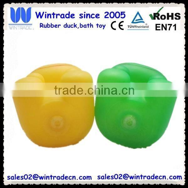 Rubber standing frog green bath toy for promotion gifts