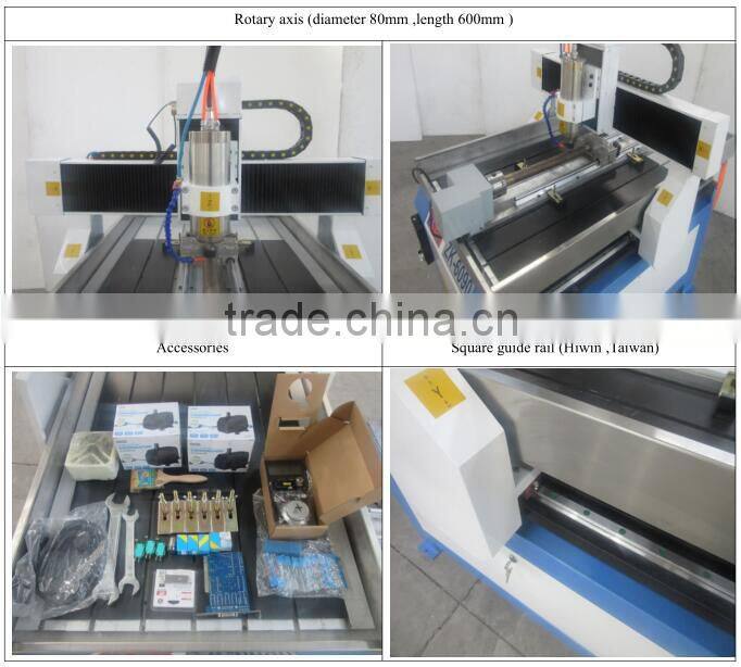 2.2kw spindle wireless handwheel 4axis metal cnc engraving machine 6090