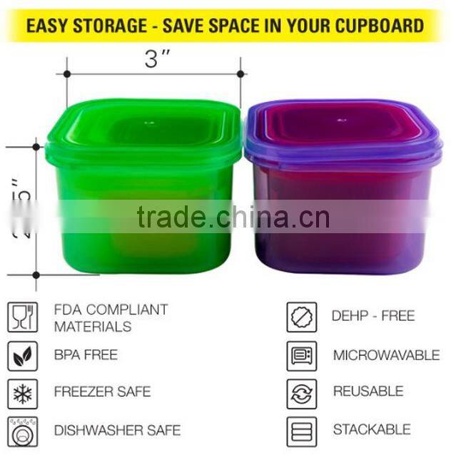 21 Day Fix BPA Free 7 Pieces Portion Control Containers set,Leak Proof Portion Control Container Set With Guide