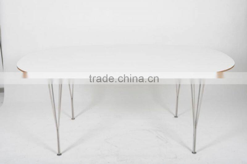 Made in China dining table replica Arne Jacobsen furniture Super Elliptical Table