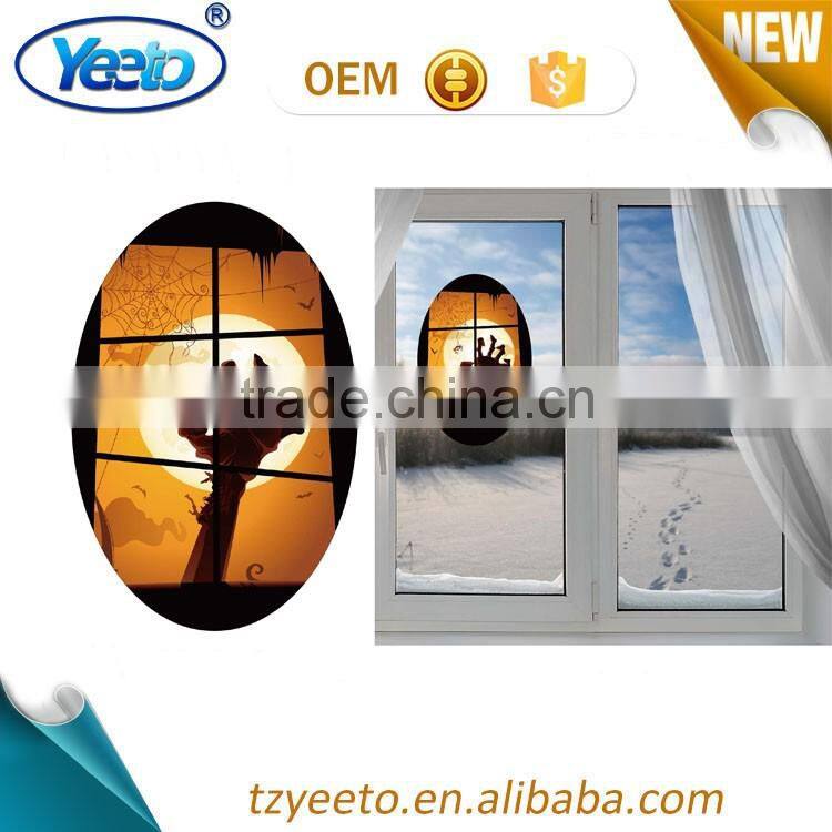 Most Popular Design Happy Halloween Static Window Glass Sticker