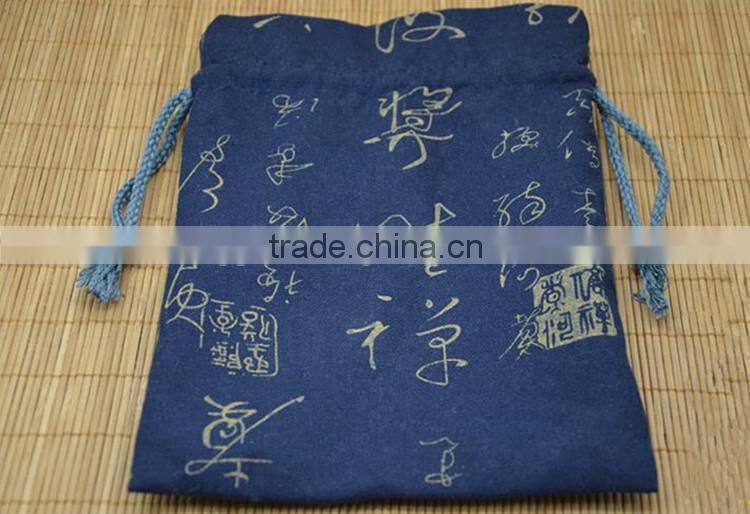 Wholesale Screen Printed Logo Decorative Natural Jute Drawstring Burlap Bags