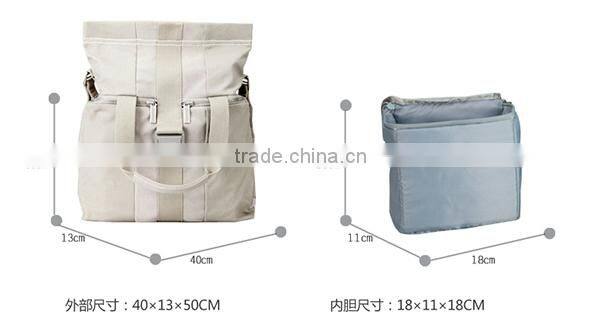 Fashionable Canvas w/Leather trim Dslr Camera Shoulder bag