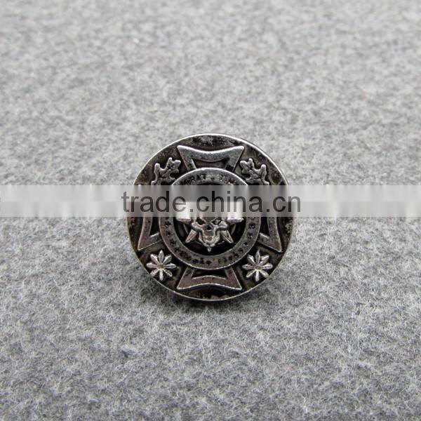 2016 Cool Ghost Face Metal Shank Button