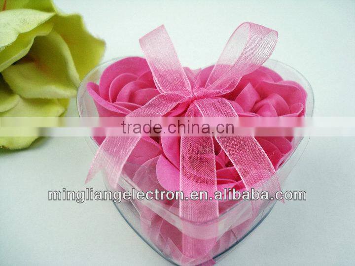 Hot sale 3pc rose soap flower for wedding gfts