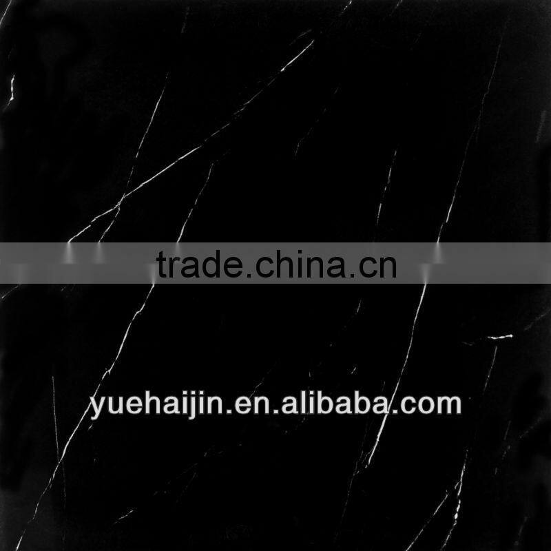 Super black full polished glazed tile, restaurant floor tiles