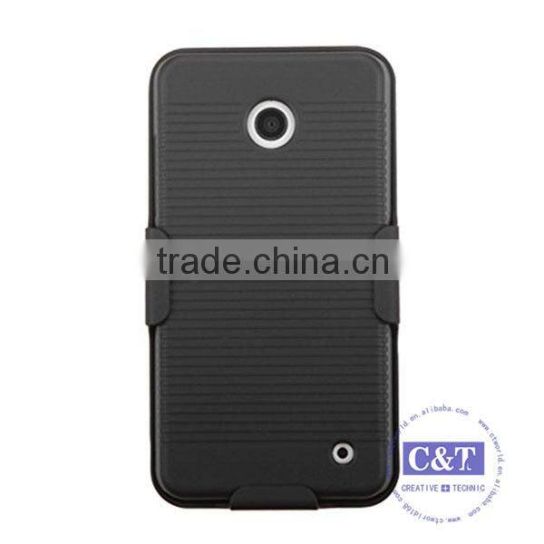 C&T Hard plastic kickstand armor case for nokia lumia 630 635