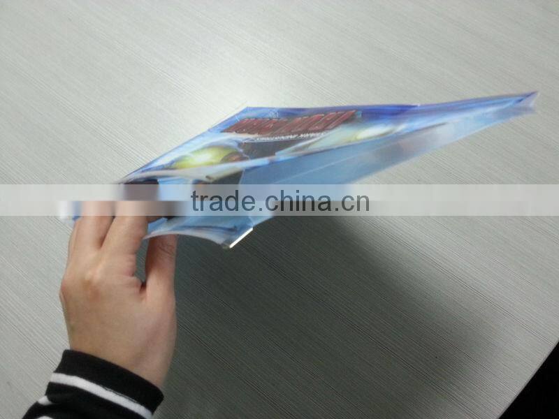 zipper bag,school design A4 zipper plastic bag
