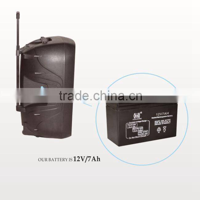 15inch professional powered amplified speakers system with bluetooth