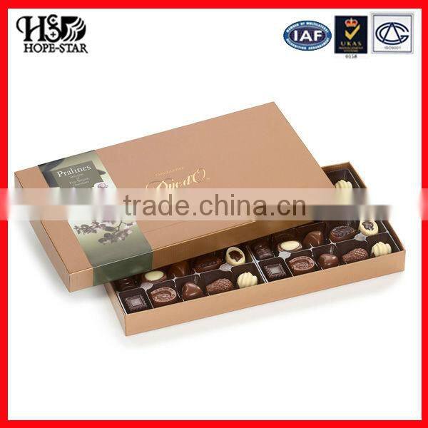 China factory wholesale heart shaped chocolate box paper chocolate packaging box