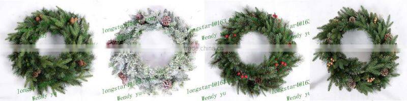 2016 Hot Sale PVC Artificial Christmas Wreath