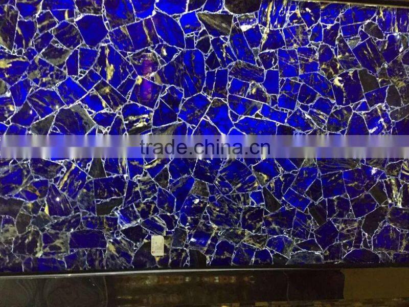 Artifical blue agate marble stone with superior quality
