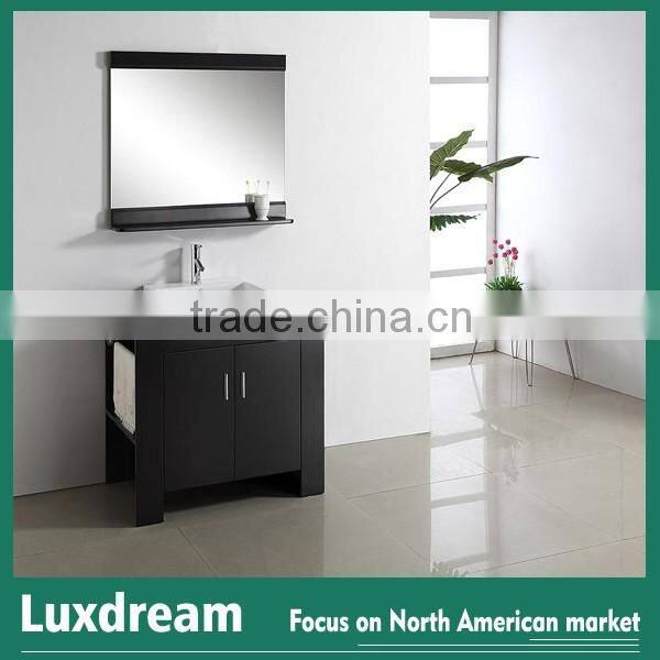 30'' Single Wash Basin Bathroom Cabinet with Glass Top