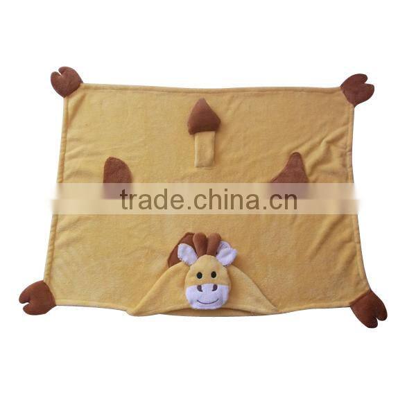 Plush animal micro plush fleece blanket
