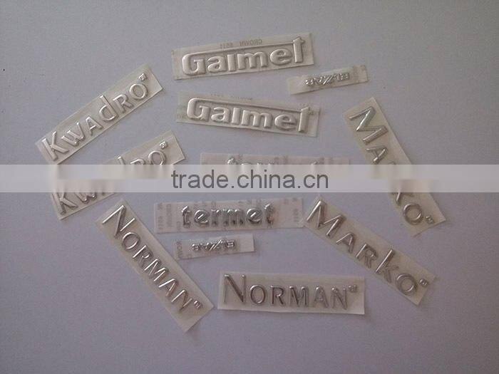 High quality self adhesive customized metal sticker