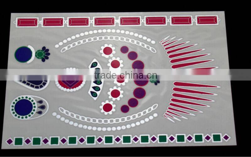 Metallic temporary gold tattoo sticker for hands