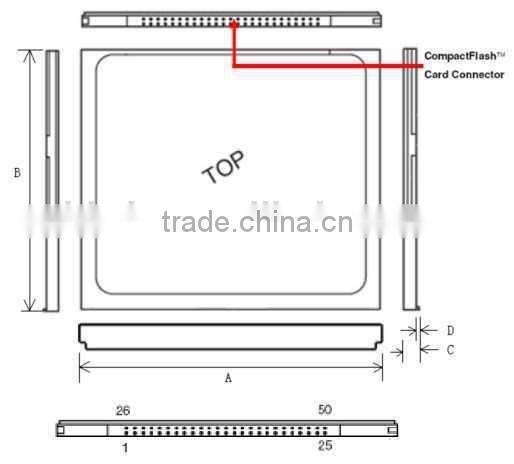 50PIN connector 32gb cf card for cameras and embedded solutions