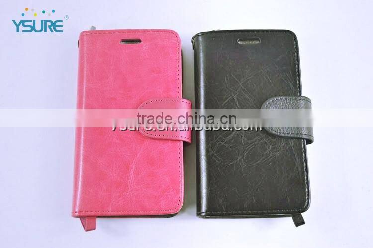 Pink Leather Flip Case for Sony L39h Mini with Wristlet